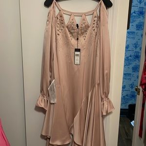 Brand NWT BCBG MaxAzria Beautiful Party Dress in Rose Smoke Size Large